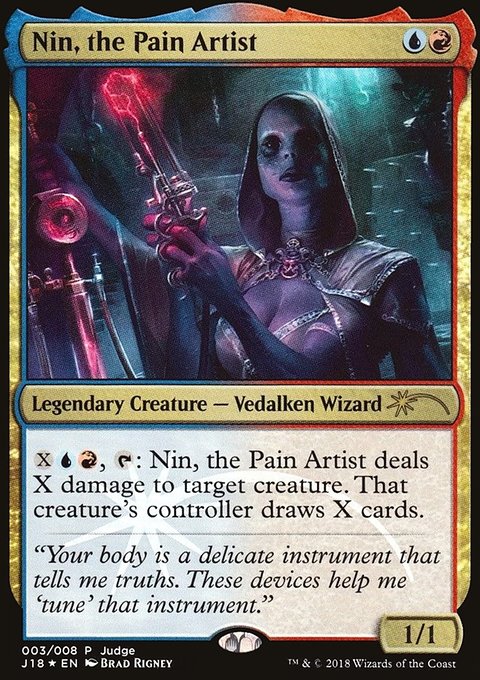 Nin, the Pain Artist, Judge Gift Cards 2018 #3, Magic: The Gathering card
