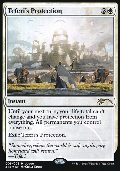 Teferi's Protection, Judge Gift Cards 2018 #5, Magic: The Gathering card
