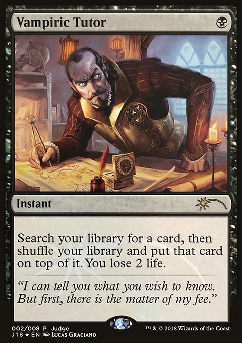 Vampiric Tutor, Judge Gift Cards 2018 #2, Magic: The Gathering card