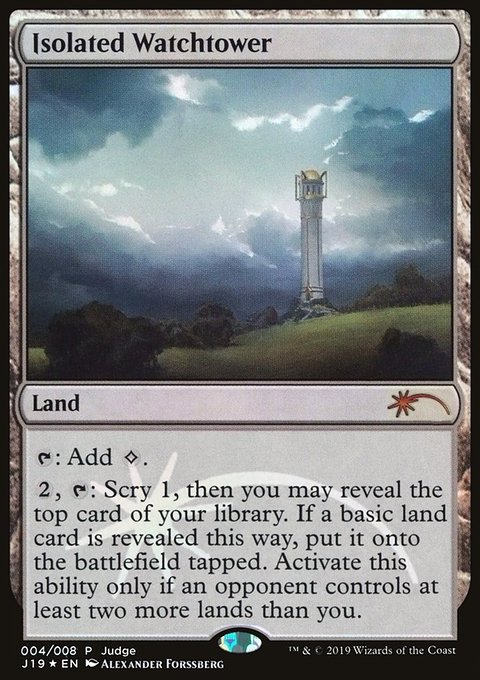Isolated Watchtower, Judge Gift Cards 2019 #4, Magic: The Gathering card