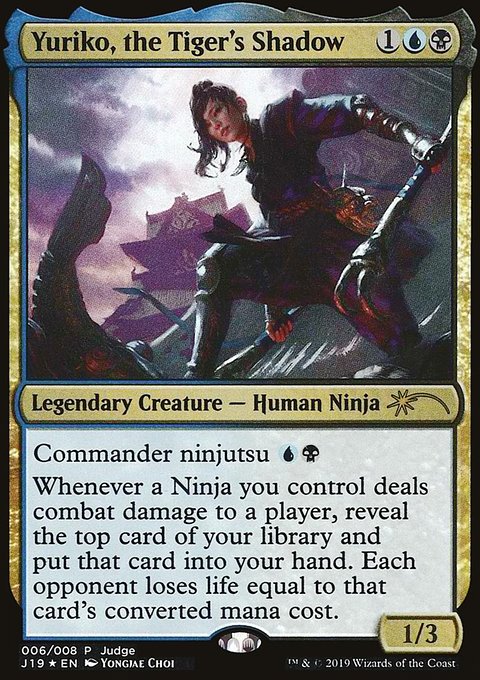 Yuriko, the Tiger's Shadow, Judge Gift Cards 2019 #6, Magic: The Gathering card