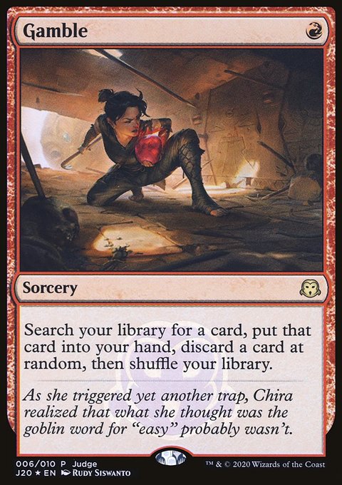 Gamble, Judge Gift Cards 2020 #6, Magic: The Gathering card