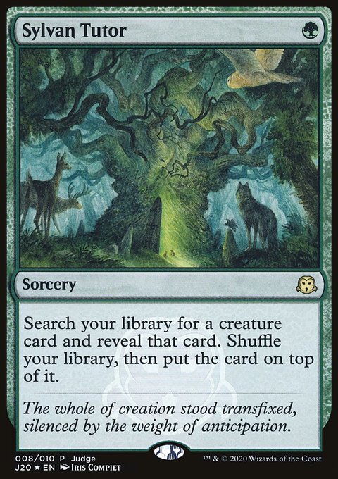 Sylvan Tutor, Judge Gift Cards 2020 #8, Magic: The Gathering card