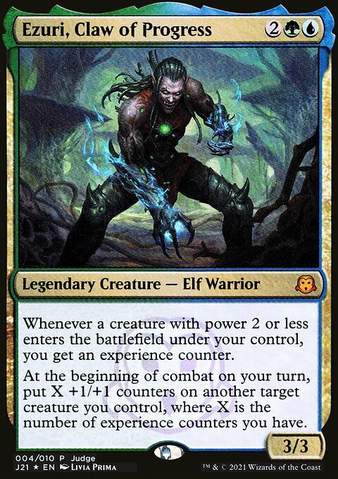 Ezuri, Claw of Progress, Judge Gift Cards 2021 #4, Magic: The Gathering card