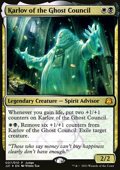 Karlov of the Ghost Council, Judge Gift Cards 2021 #7, Magic: The Gathering card