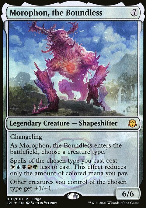 Morophon, the Boundless, Judge Gift Cards 2021 #1, Magic: The Gathering card