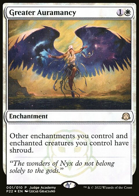 Greater Auramancy, Judge Gift Cards 2022 #1, Magic: The Gathering card