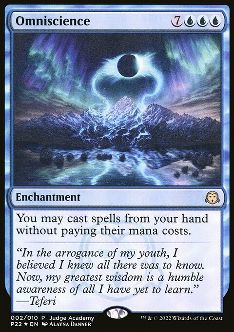 Omniscience, Judge Gift Cards 2022 #2, Magic: The Gathering card