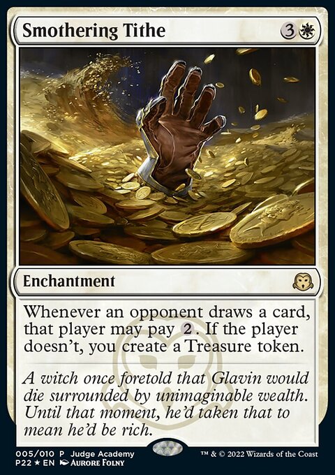 Smothering Tithe, Judge Gift Cards 2022 #5, Magic: The Gathering card