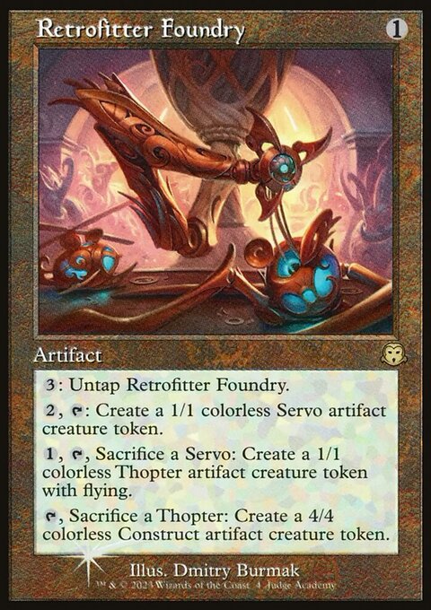 Retrofitter Foundry, Judge Gift Cards 2023 #4, Magic: The Gathering card