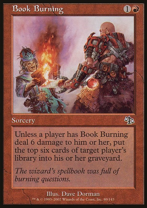 Book Burning, Judgment #80, Magic: The Gathering card