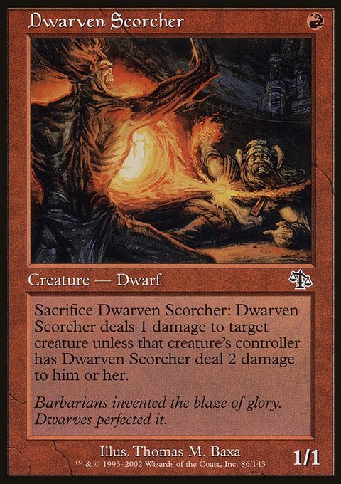 Dwarven Scorcher, Judgment #86, Magic: The Gathering card