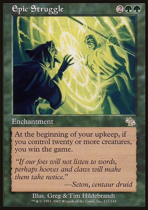 Epic Struggle, Judgment #112, Magic: The Gathering card