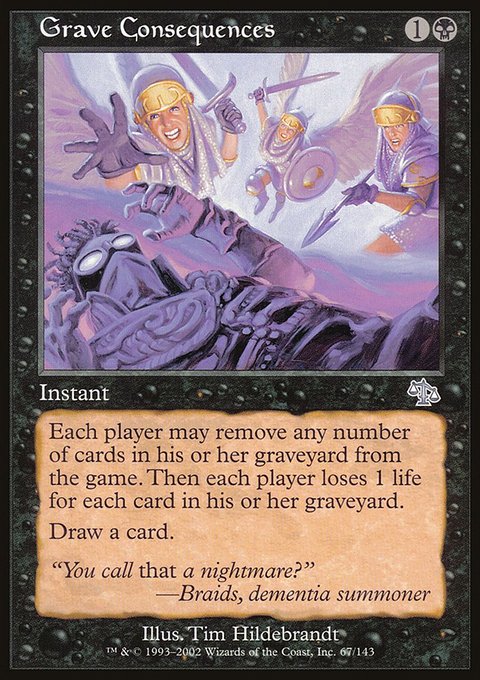 Grave Consequences, Judgment #67, Magic: The Gathering card
