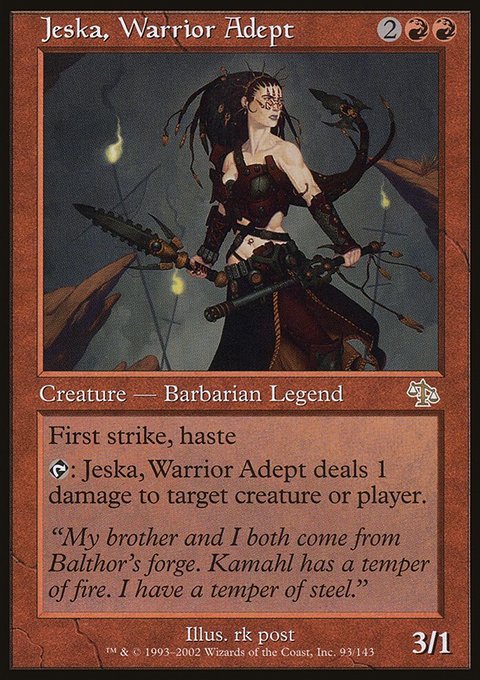 Jeska, Warrior Adept, Judgment #93, Magic: The Gathering card