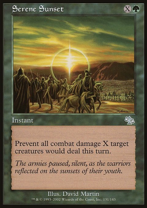 Serene Sunset, Judgment #131, Magic: The Gathering card