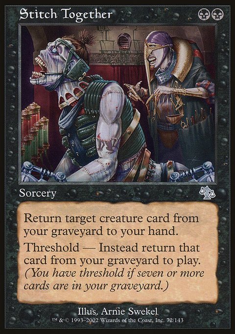 Stitch Together, Judgment #72, Magic: The Gathering card