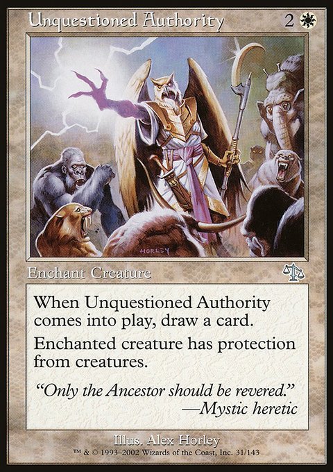 Unquestioned Authority, Judgment #31, Magic: The Gathering card