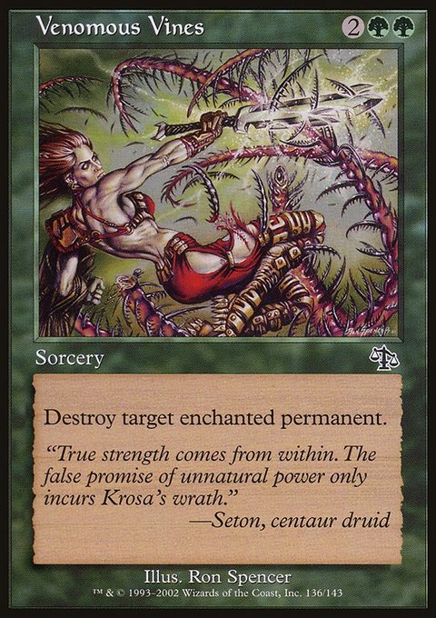 Venomous Vines, Judgment #136, Magic: The Gathering card