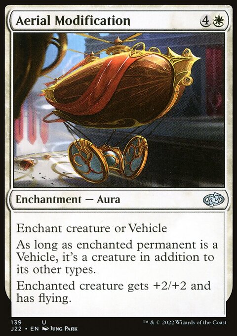 Aerial Modification, Jumpstart 2022 #139, Magic: The Gathering card