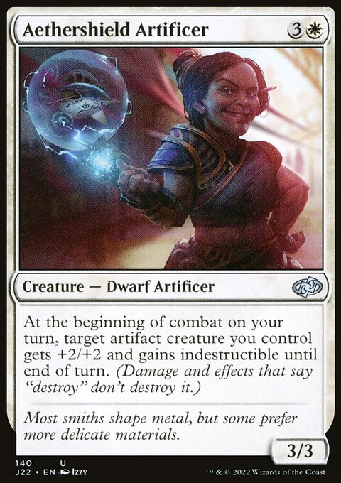 Aethershield Artificer, Jumpstart 2022 #140, Magic: The Gathering card