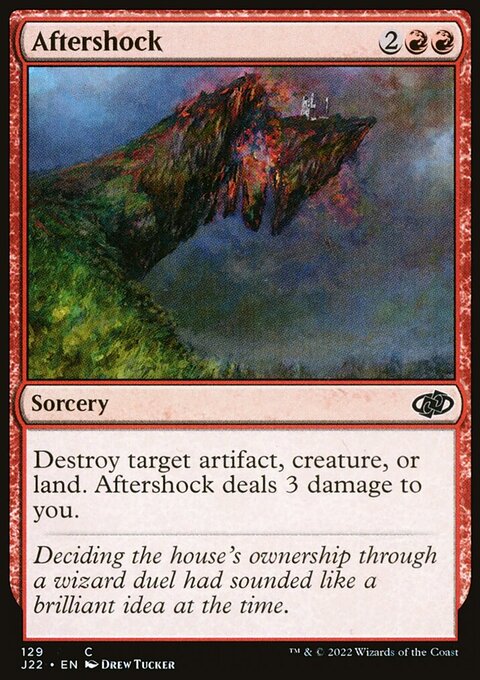 Aftershock, Jumpstart 2022 #129, Magic: The Gathering card