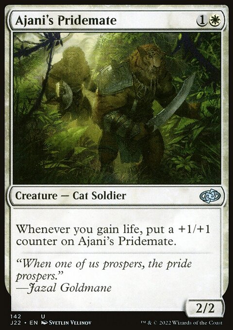 Ajani's Pridemate, Jumpstart 2022 #142, Magic: The Gathering card
