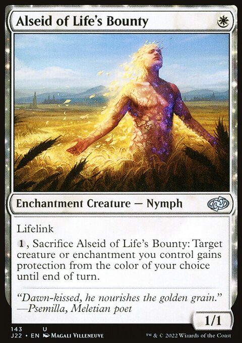 Alseid of Life's Bounty, Jumpstart 2022 #143, Magic: The Gathering card