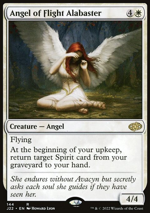 Angel of Flight Alabaster, Jumpstart 2022 #144, Magic: The Gathering card