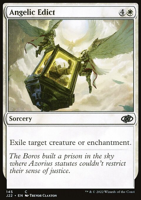 Angelic Edict, Jumpstart 2022 #145, Magic: The Gathering card