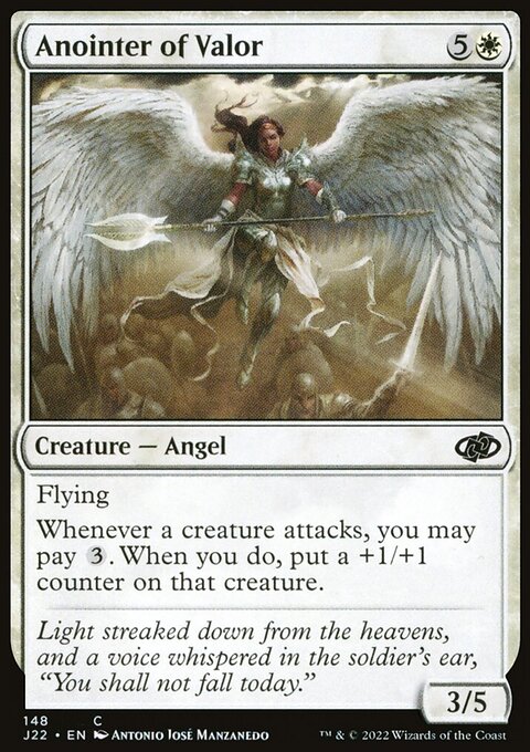 Anointer of Valor, Jumpstart 2022 #148, Magic: The Gathering card