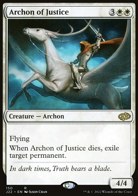 Archon of Justice, Jumpstart 2022 #150, Magic: The Gathering card