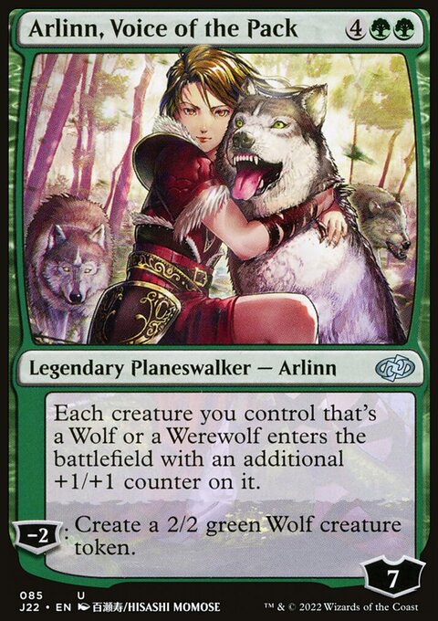 Arlinn, Voice of the Pack, Jumpstart 2022 #85, Magic: The Gathering card