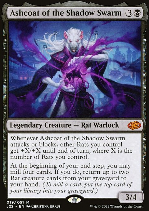Ashcoat of the Shadow Swarm, Jumpstart 2022 #19, Magic: The Gathering card
