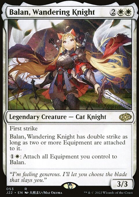 Balan, Wandering Knight, Jumpstart 2022 #53, Magic: The Gathering card