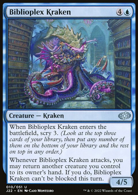 Biblioplex Kraken, Jumpstart 2022 #10, Magic: The Gathering card
