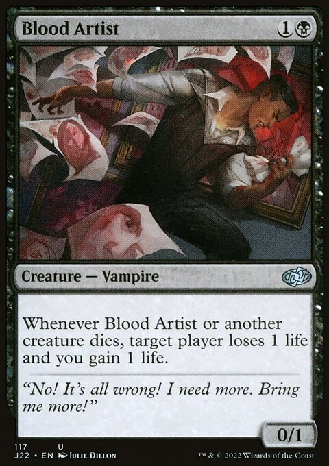 Blood Artist, Jumpstart 2022 #117, Magic: The Gathering card