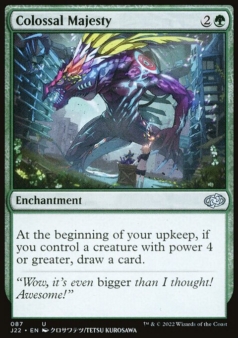 Colossal Majesty, Jumpstart 2022 #87, Magic: The Gathering card