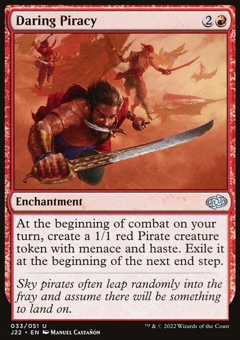 Daring Piracy, Jumpstart 2022 #33, Magic: The Gathering card