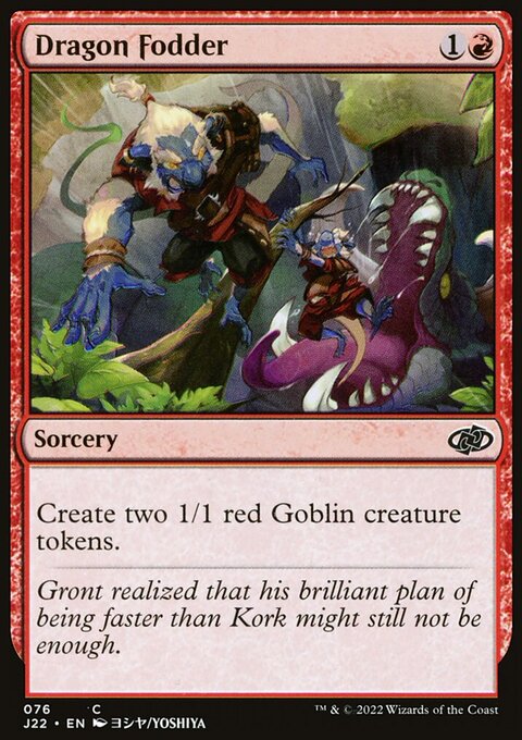 Dragon Fodder, Jumpstart 2022 #76, Magic: The Gathering card
