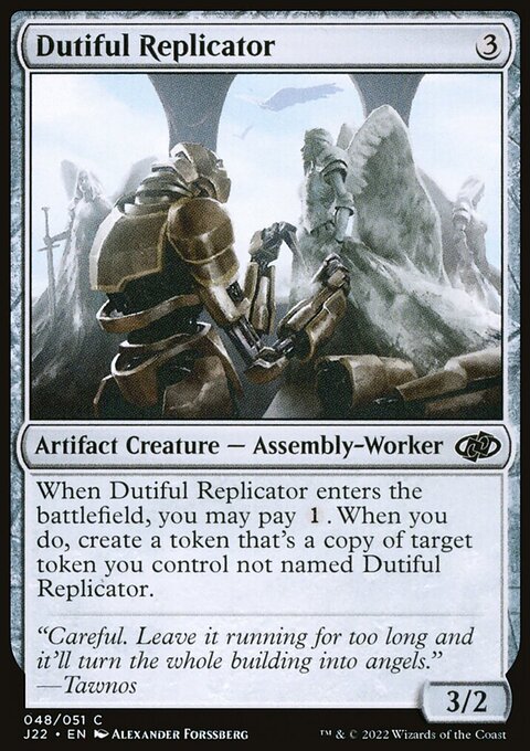 Dutiful Replicator, Jumpstart 2022 #48, Magic: The Gathering card