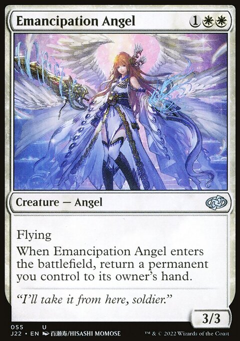 Emancipation Angel, Jumpstart 2022 #55, Magic: The Gathering card