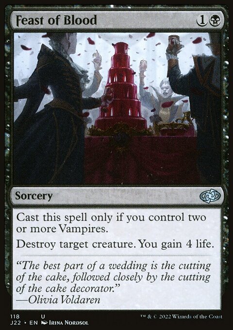 Feast of Blood, Jumpstart 2022 #118, Magic: The Gathering card