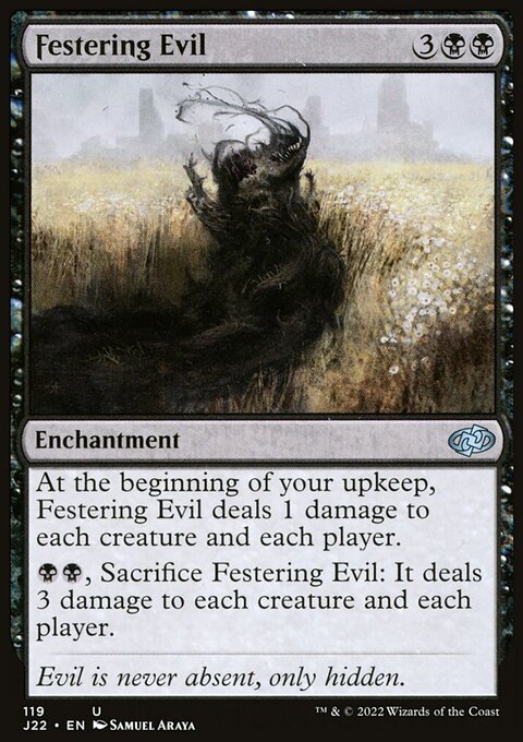 Festering Evil, Jumpstart 2022 #119, Magic: The Gathering card