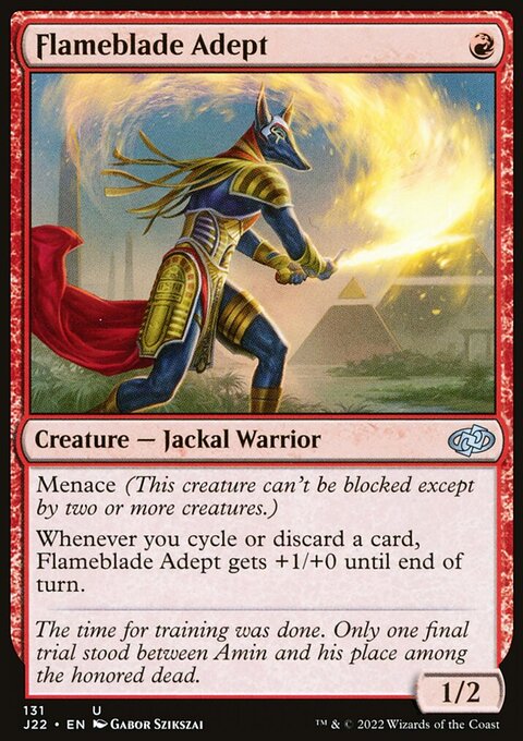 Flameblade Adept, Jumpstart 2022 #131, Magic: The Gathering card