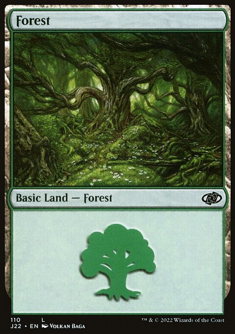 Forest, Jumpstart 2022 #110, Magic: The Gathering card
