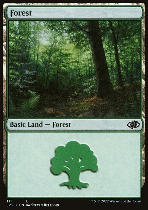 Forest, Jumpstart 2022 #111, Magic: The Gathering card