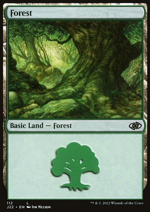 Forest, Jumpstart 2022 #112, Magic: The Gathering card