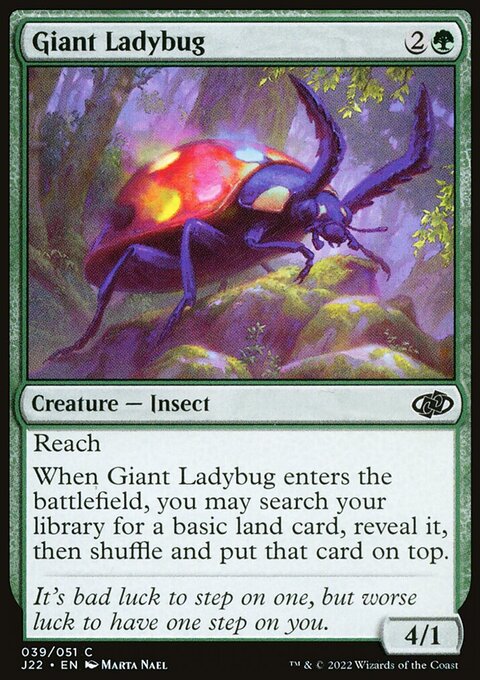 Giant Ladybug, Jumpstart 2022 #39, Magic: The Gathering card