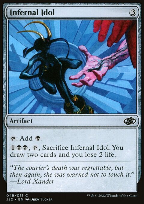 Infernal Idol, Jumpstart 2022 #49, Magic: The Gathering card